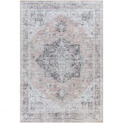Ewing Light Grey 8 ft. x 10 ft. Traditional Indoor Machine-Washable Area Rug by Artistic Weavers