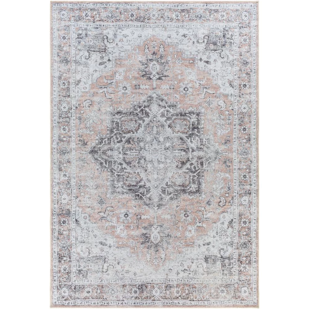 Ewing Light Grey 8 ft. x 10 ft. Traditional Indoor Machine-Washable Area Rug by Artistic Weavers 1 Ewing Light Grey 8 ft. x 10 ft. Traditional Indoor Machine-Washable Area Rug by Artistic Weavers