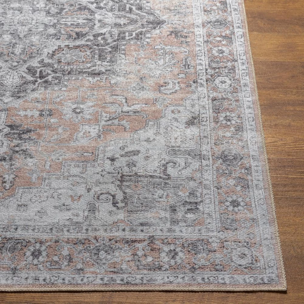 Ewing Light Grey 8 ft. x 10 ft. Traditional Indoor Machine-Washable Area Rug by Artistic Weavers 3 Ewing Light Grey 8 ft. x 10 ft. Traditional Indoor Machine-Washable Area Rug by Artistic Weavers - Image 3