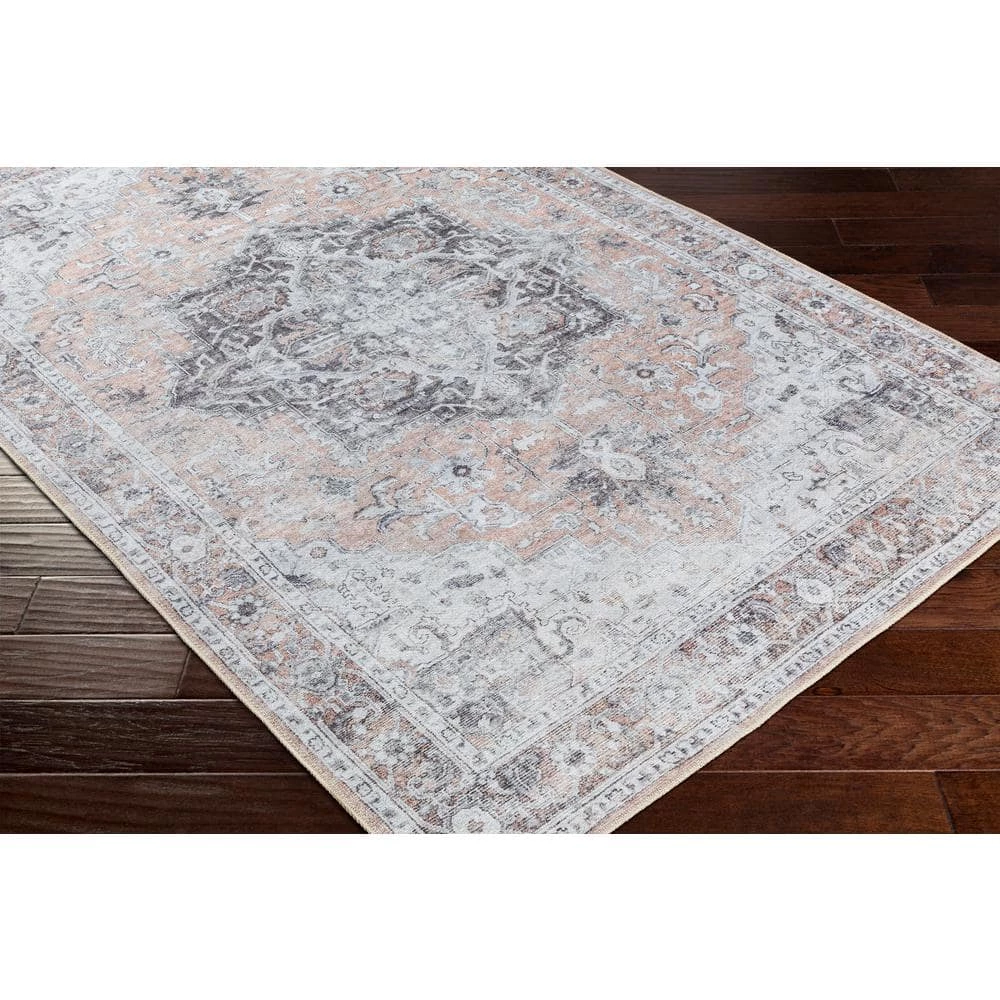 Ewing Light Grey 8 ft. x 10 ft. Traditional Indoor Machine-Washable Area Rug by Artistic Weavers 2 Ewing Light Grey 8 ft. x 10 ft. Traditional Indoor Machine-Washable Area Rug by Artistic Weavers - Image 2