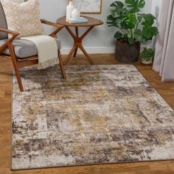 Dana Medium Brown/Mustard 8 ft. x 10 ft. Modern Indoor Area Rug by Artistic Weavers -Artistic Weavers || Couristan Sales Store medium brown mustard artistic weavers area rugs s00161045861 31 1000