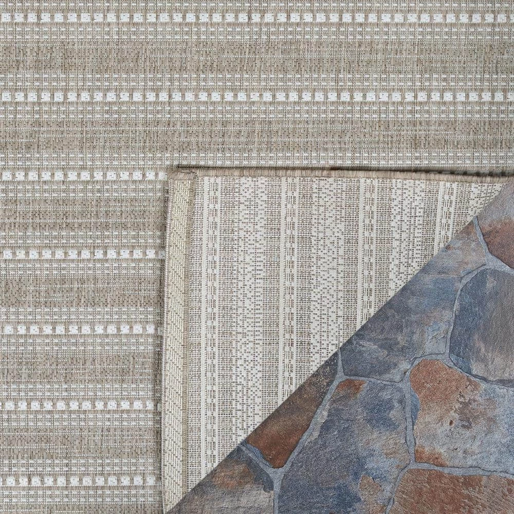 Afuera Beachcomber Mink-Shell 9 ft. x 12 ft. Indoor/Outdoor Area Rug by Couristan 3 Afuera Beachcomber Mink-Shell 9 ft. x 12 ft. Indoor/Outdoor Area Rug by Couristan - Image 3