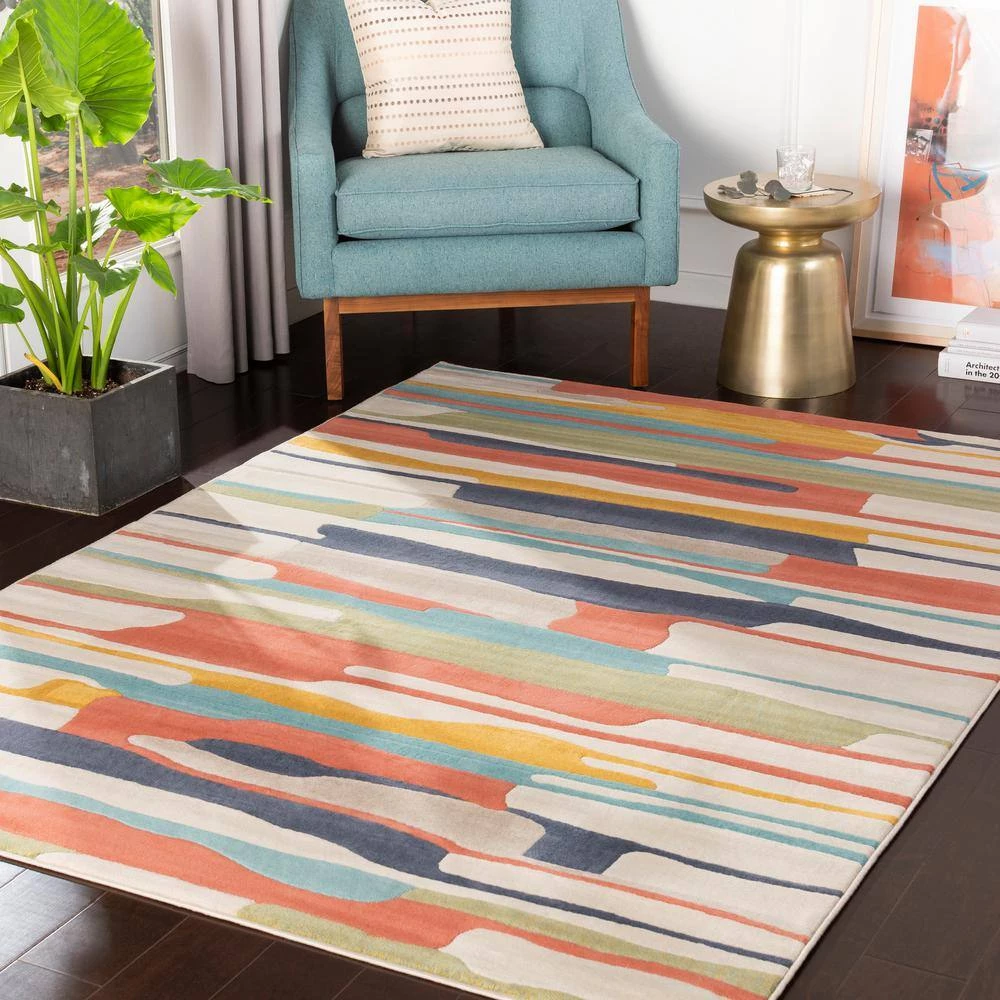Astvin Multi 7 ft. 10 in. x 10 ft. 3 in. Abstract Area Rug by Artistic Weavers 2 Astvin Multi 7 ft. 10 in. x 10 ft. 3 in. Abstract Area Rug by Artistic Weavers - Image 2
