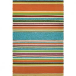 Covington Sherbet Stripe Multi 4 ft. x 6 ft. Indoor/Outdoor Area Rug by Couristan