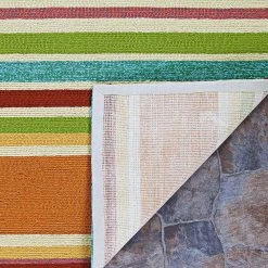 Covington Sherbet Stripe Multi 4 ft. x 6 ft. Indoor/Outdoor Area Rug by Couristan -Artistic Weavers || Couristan Sales Store multi couristan outdoor rugs 22963067036056t 66 1000