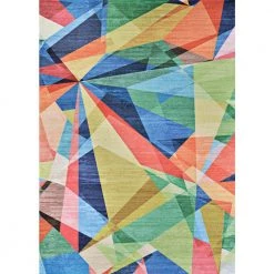 Rainbow Retro Multicolor 8 ft. x 10 ft. Area Rug by Couristan