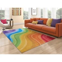 Rainbow Candiland Multicolor 8 ft. x 10 ft. Area Rug by Couristan -Artistic Weavers || Couristan Sales Store multicolor couristan area rugs r6251000080100t 31 1000