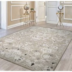 Cire Aurora Regal Mushroom-Antique Cream 5 ft. x 8 ft. Area Rug by Couristan -Artistic Weavers || Couristan Sales Store mushroom antique cream couristan area rugs 38555565053076t 31 1000