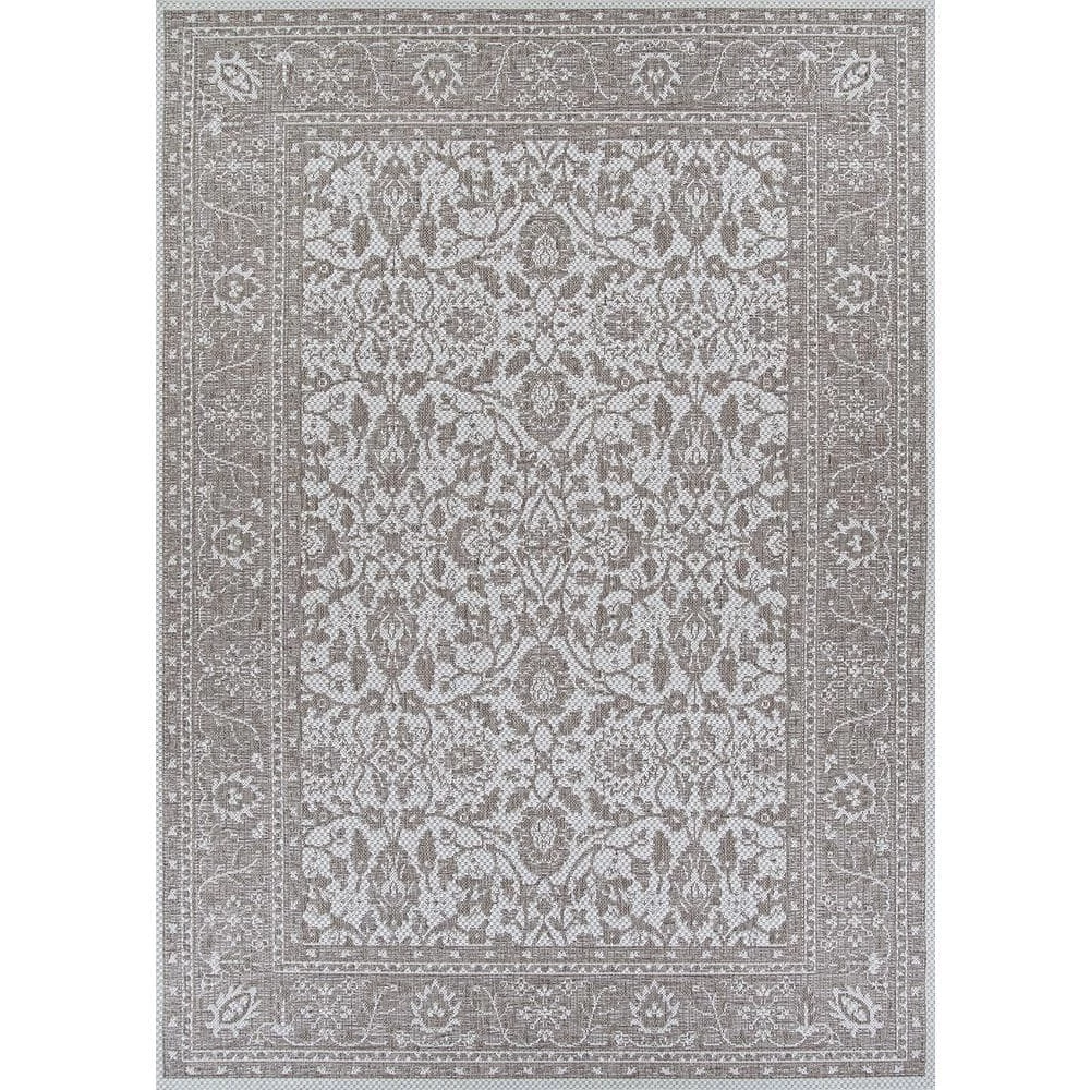 Marseille Carmoux Mushroom 4 ft. x 5 ft. Indoor/Outdoor Area Rug by Couristan 1 Marseille Carmoux Mushroom 4 ft. x 5 ft. Indoor/Outdoor Area Rug by Couristan
