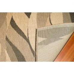 Recife Seagrass Natural-Black 8 ft. 6 in. x 8 ft. 6 in. Round Indoor/Outdoor Area Rug by Couristan -Artistic Weavers || Couristan Sales Store natural black couristan outdoor rugs 15620154086086n 1d 1000