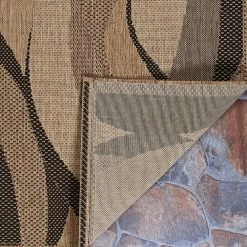 Recife Seagrass Natural-Black 8 ft. 6 in. x 8 ft. 6 in. Round Indoor/Outdoor Area Rug by Couristan -Artistic Weavers || Couristan Sales Store natural black couristan outdoor rugs 15620154086086n 66 1000