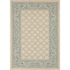 Recife Garden Lattice Natural-Green 2 ft. x 4 ft. Indoor/Outdoor Area Rug by Couristan