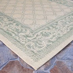 Recife Garden Lattice Natural-Green 2 ft. x 4 ft. Indoor/Outdoor Area Rug by Couristan -Artistic Weavers || Couristan Sales Store natural green couristan outdoor rugs 10165016018037t c3 1000