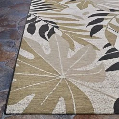 Dolce Aralia Naturals-Cool Onyx Black 2 ft. x 4 ft. Indoor/Outdoor Area Rug by Couristan -Artistic Weavers || Couristan Sales Store naturals cool onyx black couristan outdoor rugs 40381222023311t 4f 1000