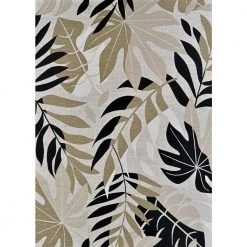 Dolce Aralia Naturals-Cool Onyx Black 2 ft. x 4 ft. Indoor/Outdoor Area Rug by Couristan