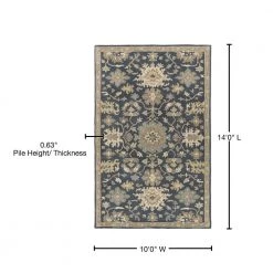 Gilgamesh Navy 10 ft. x 14 ft. Indoor Area Rug by Artistic Weavers -Artistic Weavers || Couristan Sales Store navy artistic weavers area rugs s00151007729 76 1000