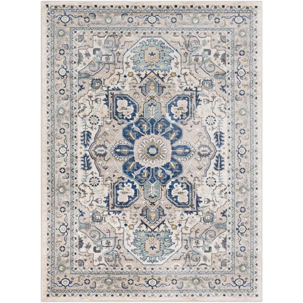 Helene Navy 7 ft. 10 in. x 10 ft. 3 in. Medallion Area Rug by Artistic Weavers 1 Helene Navy 7 ft. 10 in. x 10 ft. 3 in. Medallion Area Rug by Artistic Weavers