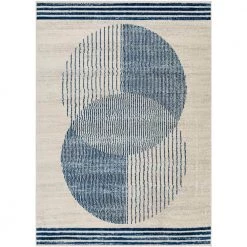 Floransa Navy Modern 8 ft. x 10 ft. Indoor Area Rug by Artistic Weavers