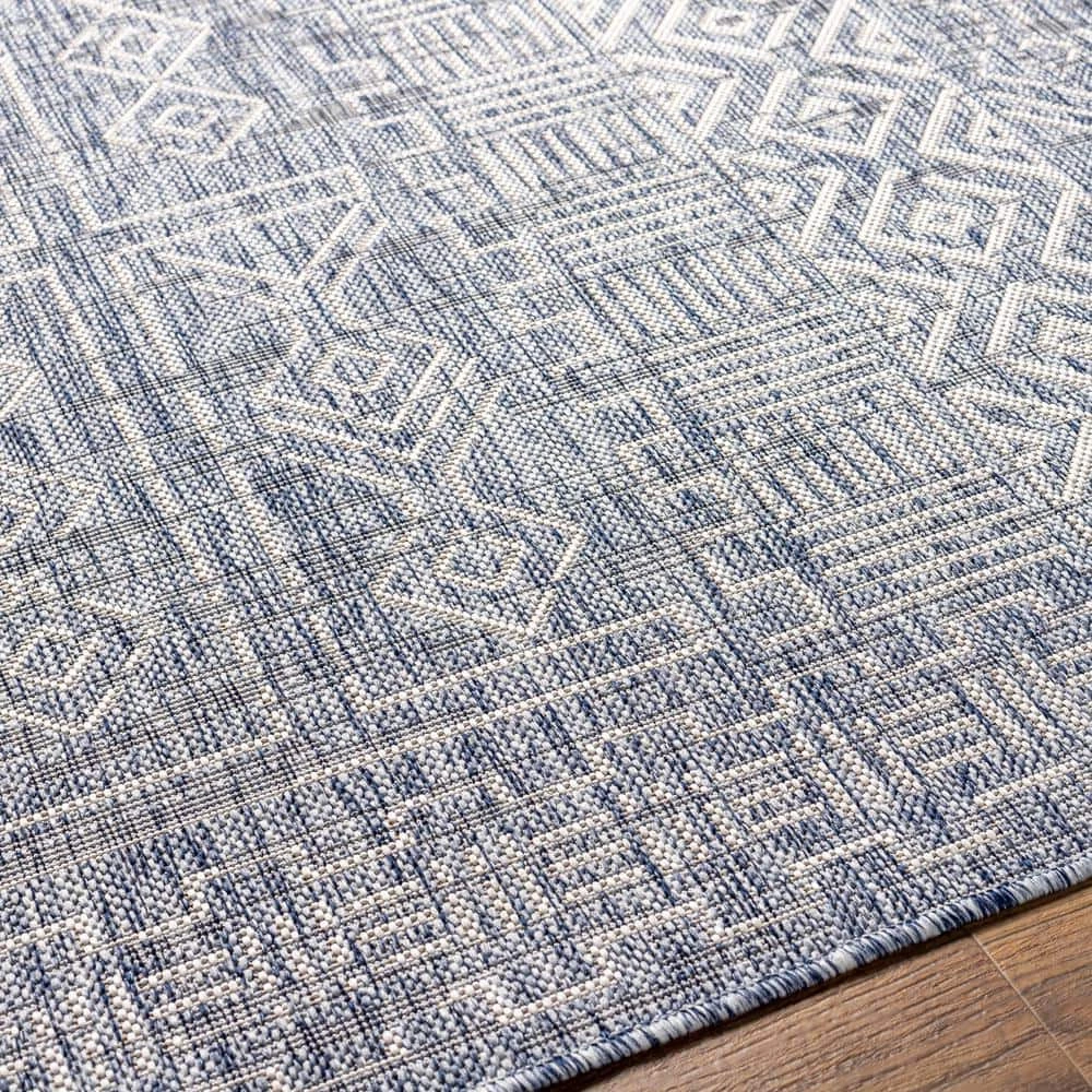 Julian Navy 9 ft. x 12 ft. Global Indoor/Outdoor Area Rug by Artistic Weavers 5 Julian Navy 9 ft. x 12 ft. Global Indoor/Outdoor Area Rug by Artistic Weavers - Image 5