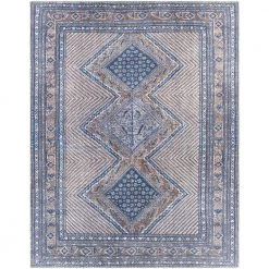 Silvia Navy/Camel 7 ft. 10 in. x 10 ft. 2 in. Machine-Washable Area Rug by Artistic Weavers
