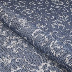 Monte Carlo Summer Vines Navy-Ivory 3 ft. 9 in. x 5 ft. 5 in. Indoor/Outdoor Area Rug by Couristan -Artistic Weavers || Couristan Sales Store navy ivory couristan outdoor rugs 23316427039055t 1f 1000