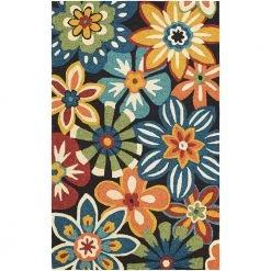 Covington Geranium Navy-Multi 8 ft. x 11 ft. Indoor/Outdoor Area Rug by Couristan