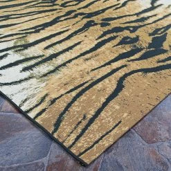 Dolce Bengal New Gold 8 ft. x 11 ft. Indoor/Outdoor Area Rug by Couristan -Artistic Weavers || Couristan Sales Store new gold couristan outdoor rugs 57550003081112t c3 1000
