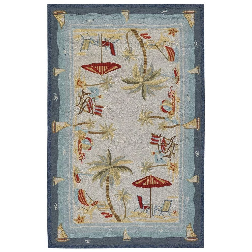 Outdoor Escape Pacific Heights Ocean 6 ft. x 8 ft. Indoor/Outdoor Area Rug by Couristan 1 Outdoor Escape Pacific Heights Ocean 6 ft. x 8 ft. Indoor/Outdoor Area Rug by Couristan