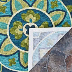 Covington Rip Tide Ocean-Green 6 ft. x 8 ft. Indoor/Outdoor Area Rug by Couristan -Artistic Weavers || Couristan Sales Store ocean green couristan outdoor rugs 37781014056080t 66 1000