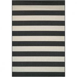 Afuera Yacht Club Onyx-Ivory 9 ft. x 12 ft. Indoor/Outdoor Area Rug by Couristan