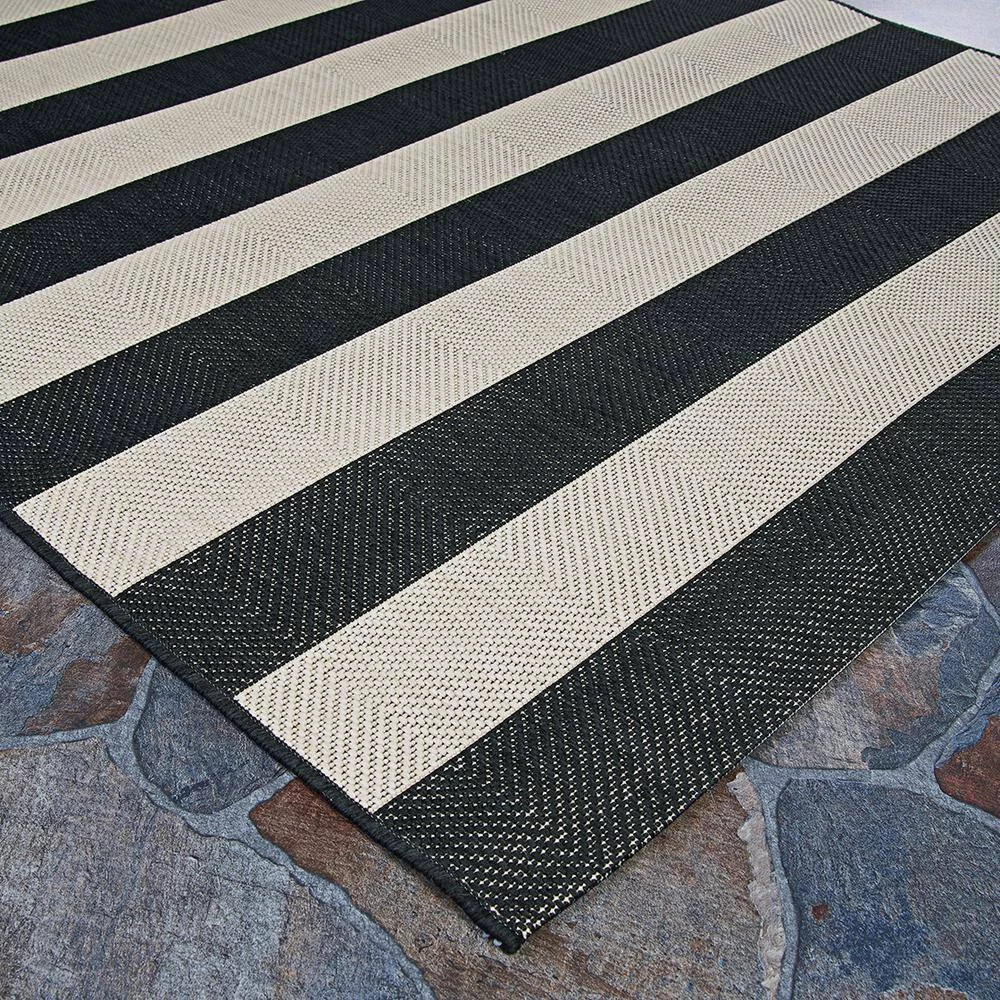 Afuera Yacht Club Onyx-Ivory 9 ft. x 12 ft. Indoor/Outdoor Area Rug by Couristan 4 Afuera Yacht Club Onyx-Ivory 9 ft. x 12 ft. Indoor/Outdoor Area Rug by Couristan - Image 4