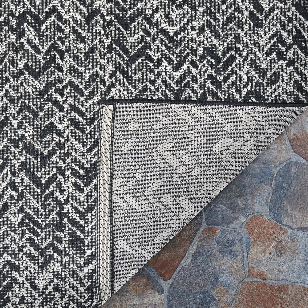 Afuera Herringbone Path Onyx-Shell 8 ft. x 11 ft. Indoor/Outdoor Area Rug by Couristan 3 Afuera Herringbone Path Onyx-Shell 8 ft. x 11 ft. Indoor/Outdoor Area Rug by Couristan - Image 3