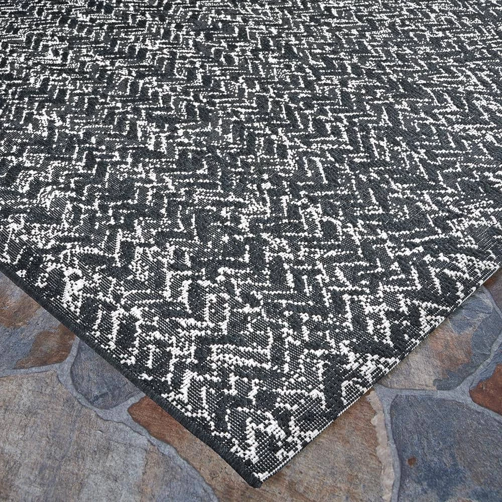 Afuera Herringbone Path Onyx-Shell 8 ft. x 11 ft. Indoor/Outdoor Area Rug by Couristan 4 Afuera Herringbone Path Onyx-Shell 8 ft. x 11 ft. Indoor/Outdoor Area Rug by Couristan - Image 4