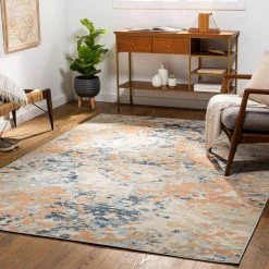Brielle Orange/Blue 8 ft. x 10 ft. Modern Indoor Area Rug by Artistic Weavers -Artistic Weavers || Couristan Sales Store orange blue artistic weavers area rugs s00161045612 31 1000