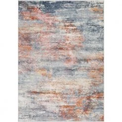 Stirlingshire Orange/Denim 8 ft. x 10 ft. Indoor Area Rug by Artistic Weavers
