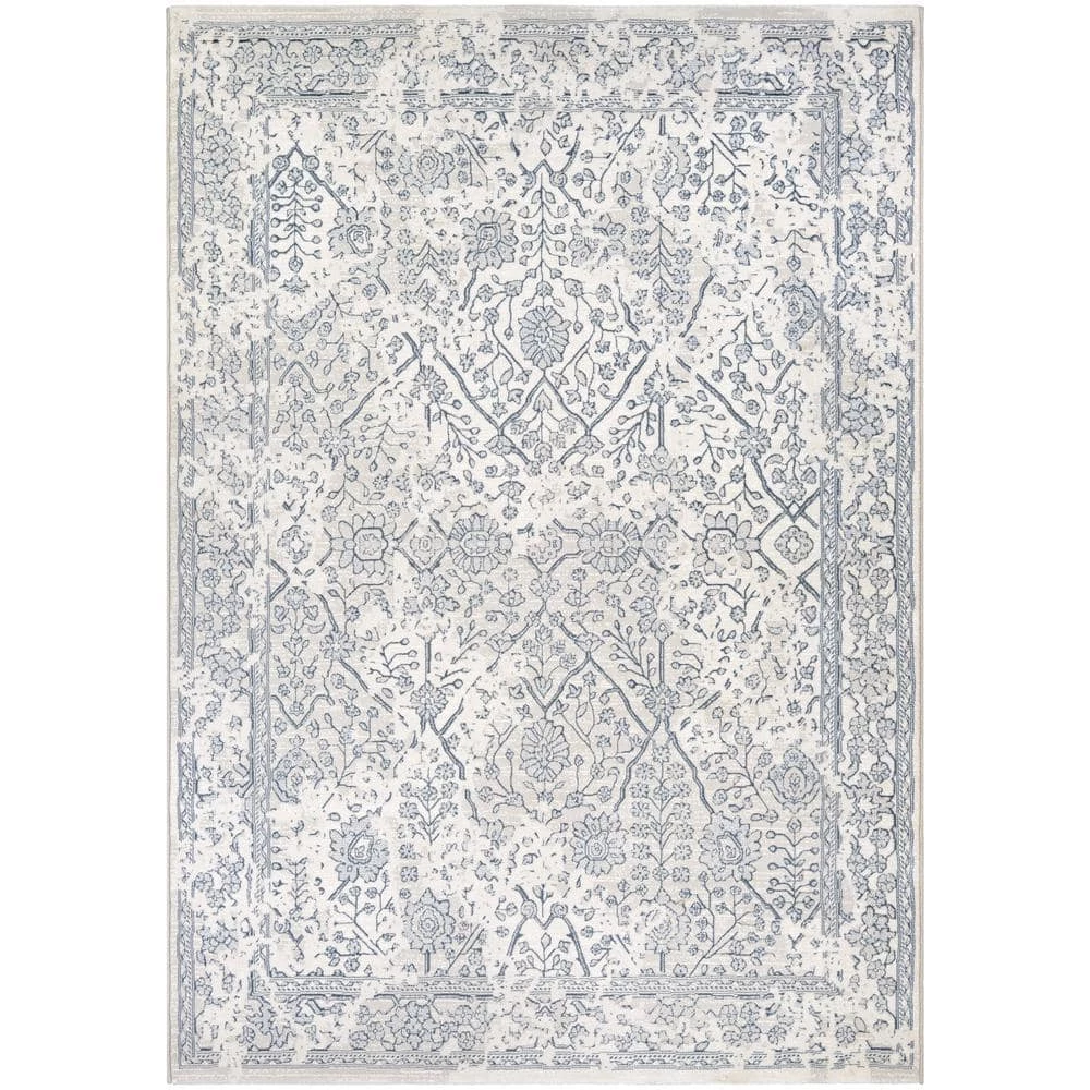 Marina Lillian Oyster-Slate Blue 8 ft. x 11 ft. Area Rug by Couristan 1 Marina Lillian Oyster-Slate Blue 8 ft. x 11 ft. Area Rug by Couristan