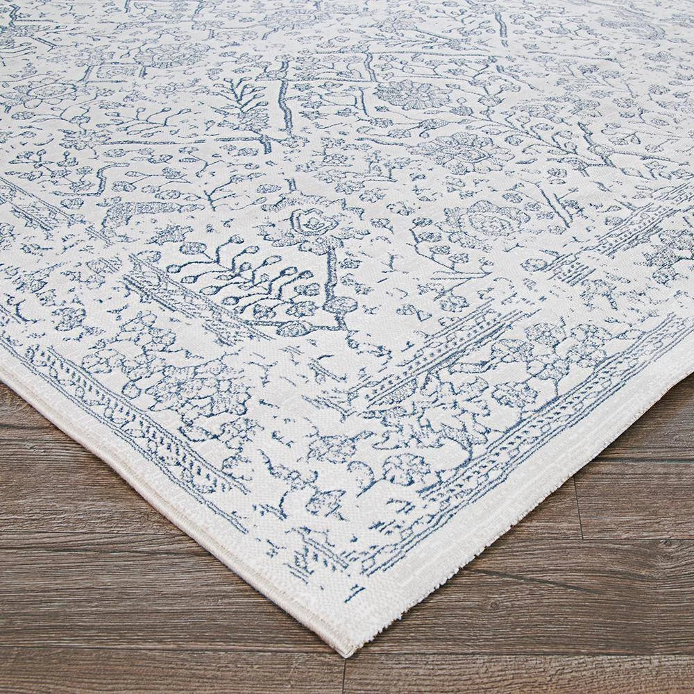 Marina Lillian Oyster-Slate Blue 8 ft. x 11 ft. Area Rug by Couristan 4 Marina Lillian Oyster-Slate Blue 8 ft. x 11 ft. Area Rug by Couristan - Image 4