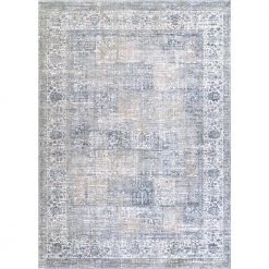 Couture Persian Garden Pewter-Modern Beige 2 ft. x 4 ft. Area Rug by Couristan