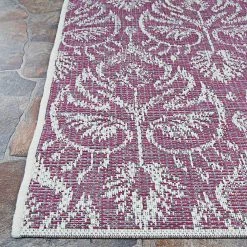 Marseille Cassis Plum 6 ft. x 9 ft. Indoor/Outdoor Area Rug by Couristan -Artistic Weavers || Couristan Sales Store plum couristan outdoor rugs 24283281510092t 4f 1000