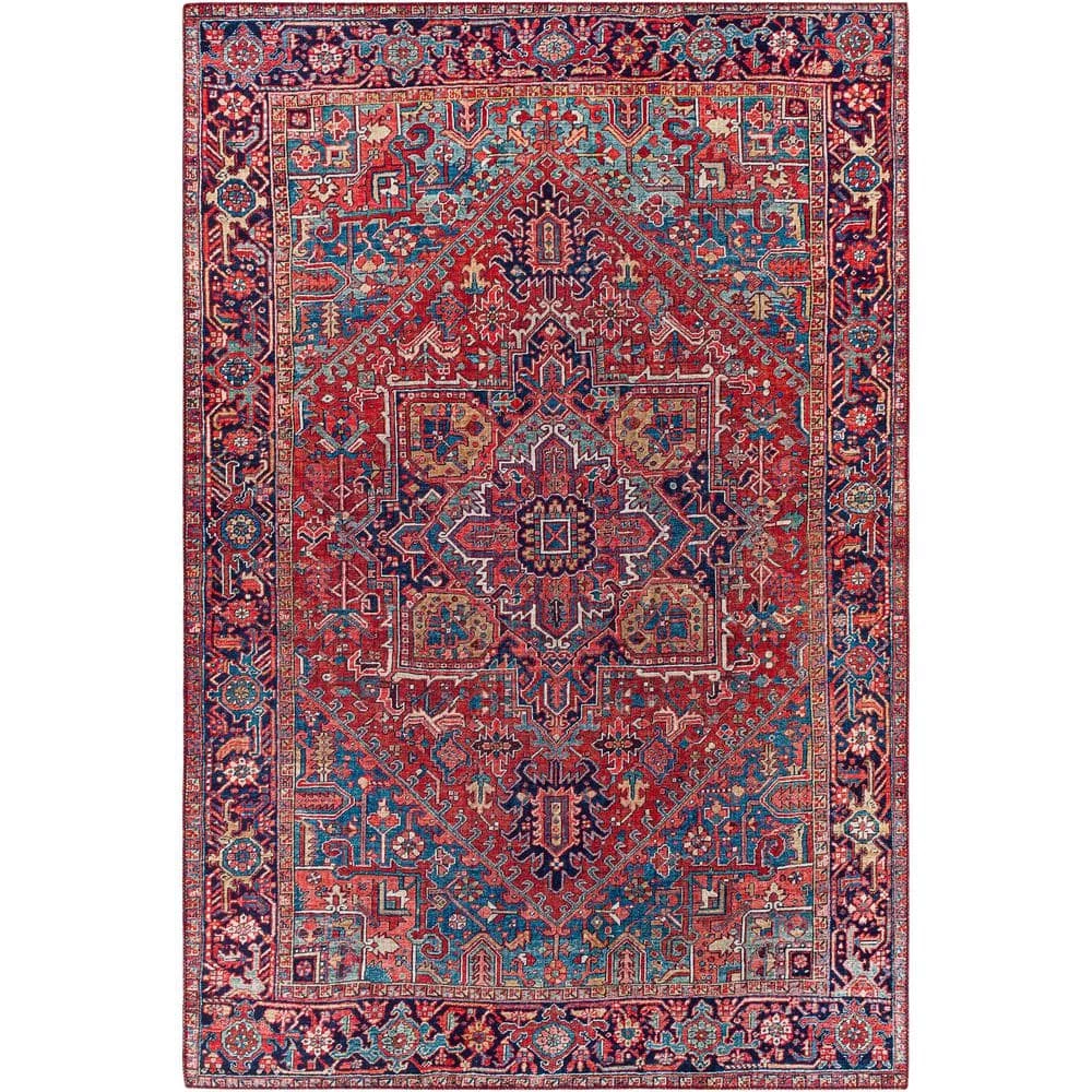 Ferran Red/Blue 7 ft. 6 in. x 9 ft. 6 in. Area Rug by Artistic Weavers 1 Ferran Red/Blue 7 ft. 6 in. x 9 ft. 6 in. Area Rug by Artistic Weavers