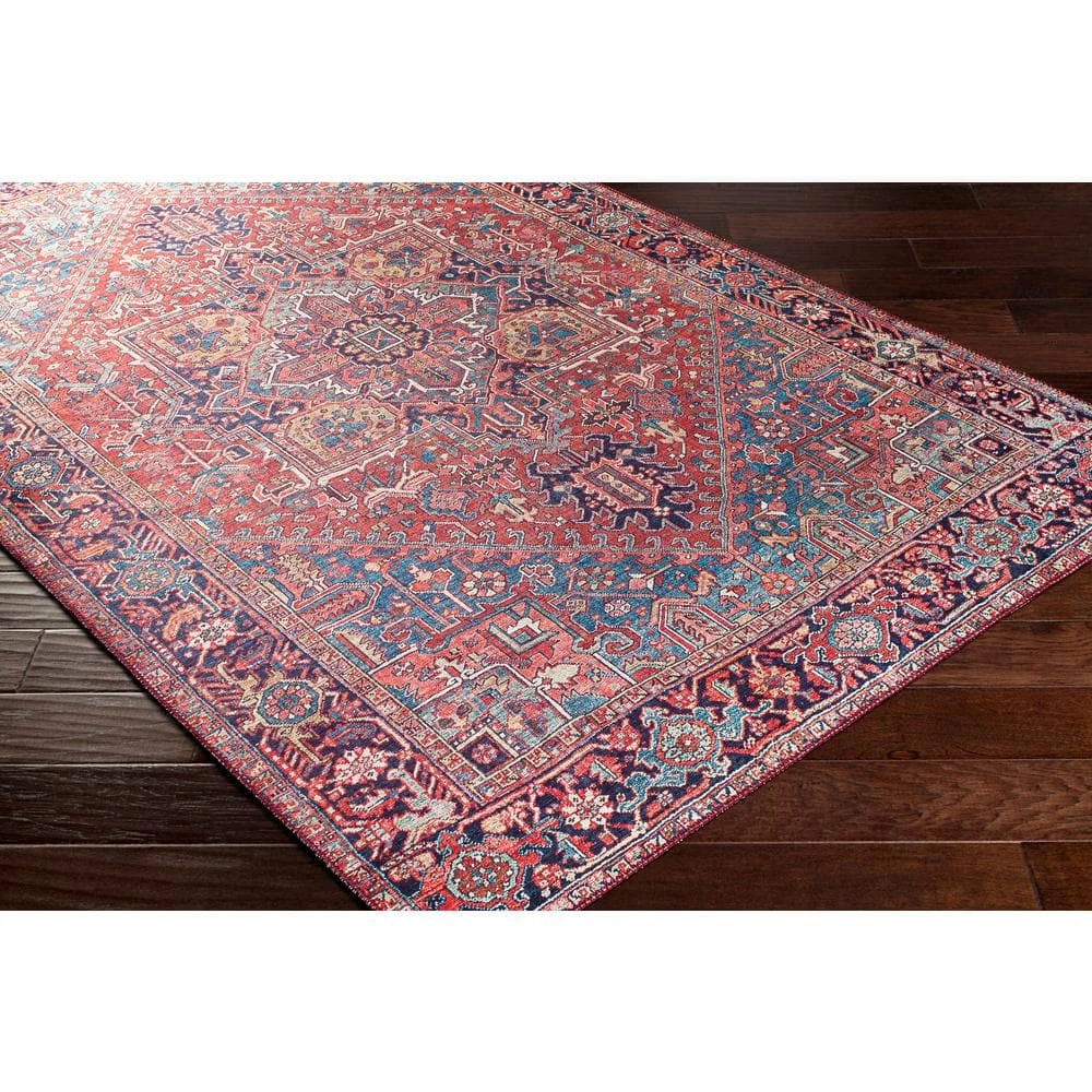 Ferran Red/Blue 7 ft. 6 in. x 9 ft. 6 in. Area Rug by Artistic Weavers 2 Ferran Red/Blue 7 ft. 6 in. x 9 ft. 6 in. Area Rug by Artistic Weavers - Image 2