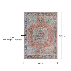Pasha Heriz Ruby 9 ft. x 12 ft. Area Rug by Couristan 15 Pasha Heriz Ruby 9 ft. x 12 ft. Area Rug by Couristan -Artistic Weavers || Couristan Sales Store ruby couristan area rugs 47480474090120t 76 1000