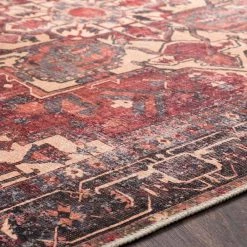 Gilda Rust 7 ft. 10 in. x 10 ft. 3 in. Distressed Machine-Washable Area Rug by Artistic Weavers -Artistic Weavers || Couristan Sales Store rust artistic weavers area rugs s00161014351 1f 1000
