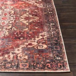 Gilda Rust 7 ft. 10 in. x 10 ft. 3 in. Distressed Machine-Washable Area Rug by Artistic Weavers -Artistic Weavers || Couristan Sales Store rust artistic weavers area rugs s00161014351 4f 1000