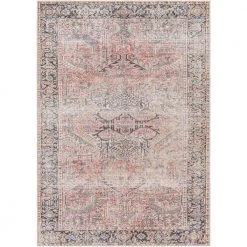 Ayla Rust 9 ft. x 12 ft. Traditional Indoor Machine-Washable Area Rug by Artistic Weavers