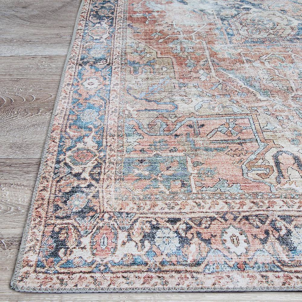 Pasha Antique Kashan Rust 9 ft. x 12 ft. Area Rug by Couristan 3 Pasha Antique Kashan Rust 9 ft. x 12 ft. Area Rug by Couristan - Image 3