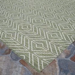 Recife Cabana Tile Sage Leaf-Ivory 4 ft. x 5 ft. Indoor/Outdoor Area Rug by Couristan -Artistic Weavers || Couristan Sales Store sage leaf ivory couristan outdoor rugs 13184412039055t c3 1000