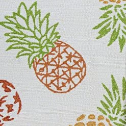 Covington Pineapples Sand 2 ft. 6 in. x 8 ft. 6 in. Indoor/Outdoor Runner Rug by Couristan -Artistic Weavers || Couristan Sales Store sand couristan outdoor rugs 61660117026086u 44 1000