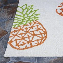 Covington Pineapples Sand 2 ft. 6 in. x 8 ft. 6 in. Indoor/Outdoor Runner Rug by Couristan -Artistic Weavers || Couristan Sales Store sand couristan outdoor rugs 61660117026086u 4f 1000