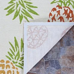 Covington Pineapples Sand 2 ft. 6 in. x 8 ft. 6 in. Indoor/Outdoor Runner Rug by Couristan -Artistic Weavers || Couristan Sales Store sand couristan outdoor rugs 61660117026086u 66 1000